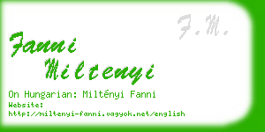 fanni miltenyi business card