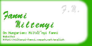 fanni miltenyi business card